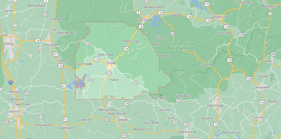 Where in Georgia is Gilmer County