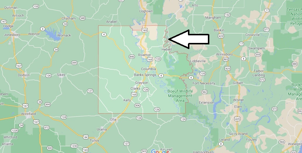 What cities are in Caldwell Parish