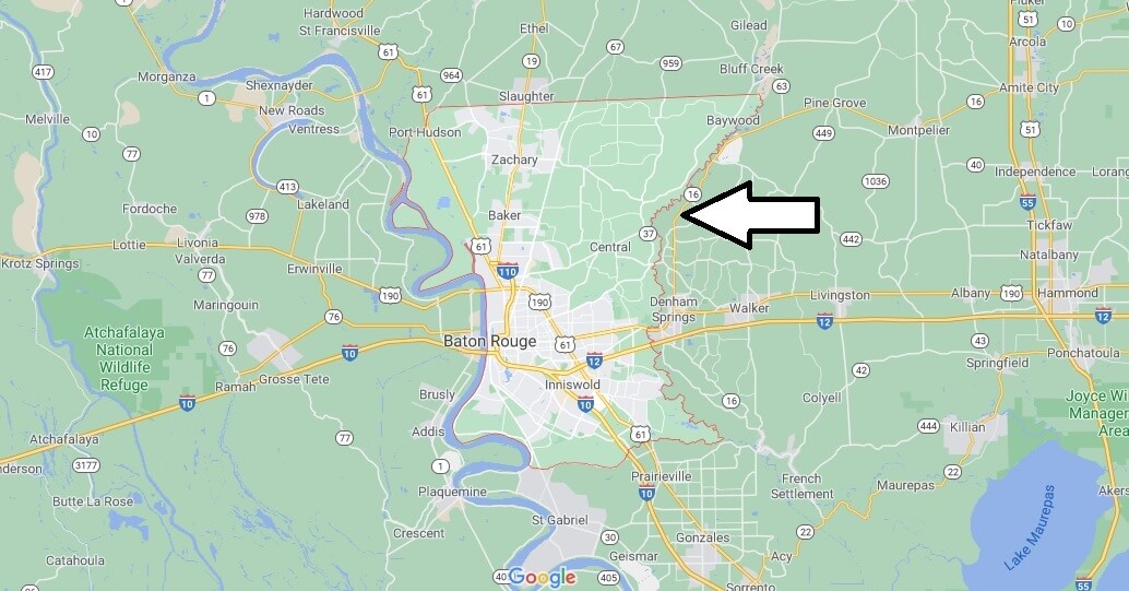 What cities are in East Baton Rouge Parish