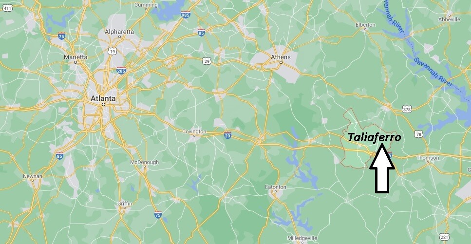 What cities are in Taliaferro County