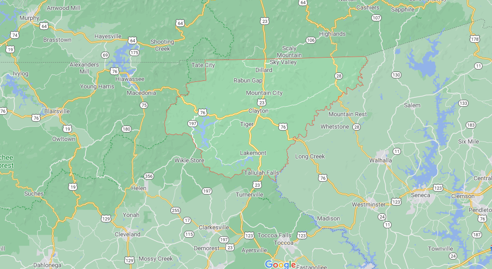 Where in Georgia is Rabun County
