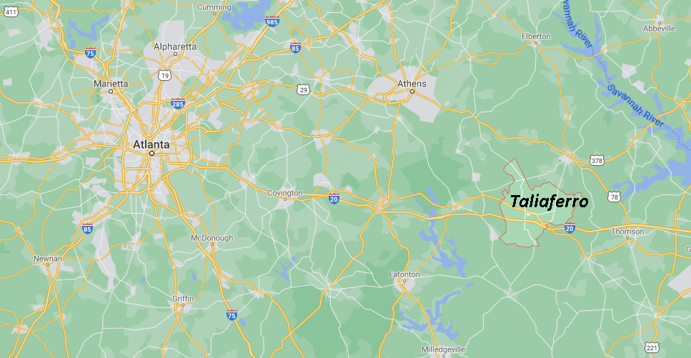 Where in Georgia is Taliaferro County