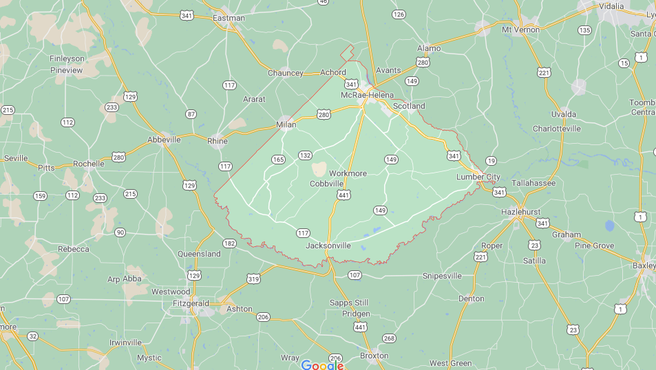 Where in Georgia is Telfair County