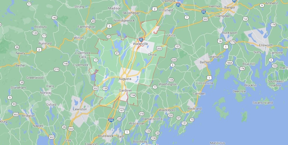 What cities are in Kennebec