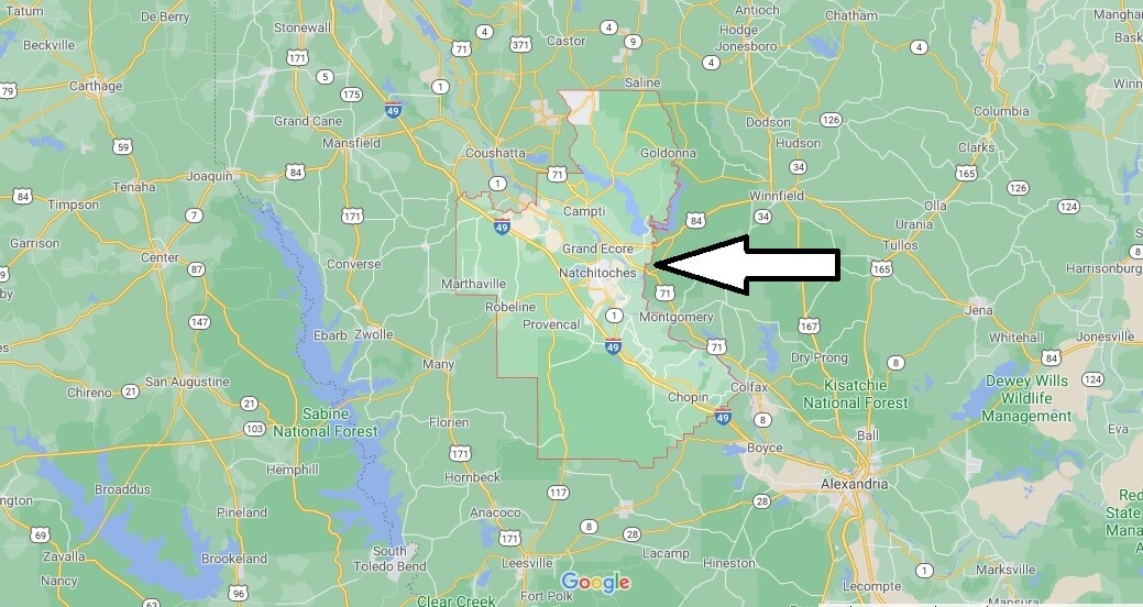 What cities are in Natchitoches Parish
