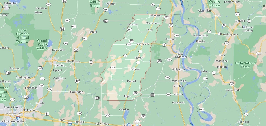 What cities are in West Carroll Parish