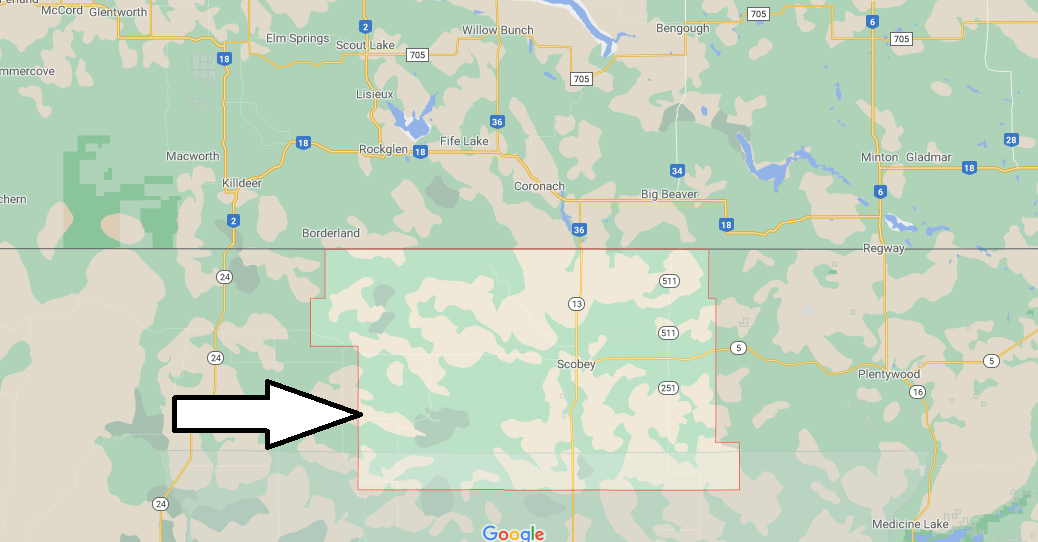 What cities are in Daniels County
