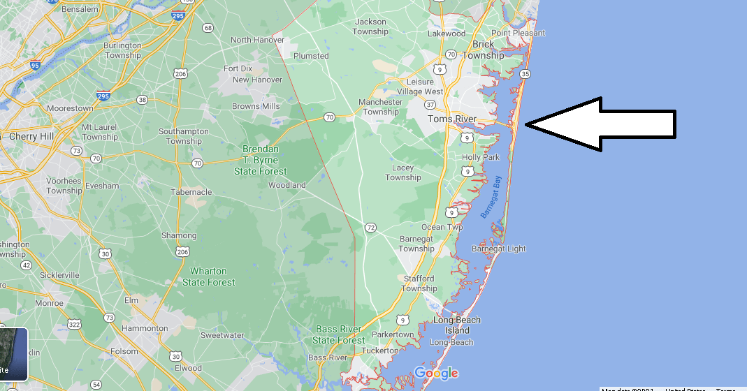 What cities are in Ocean County