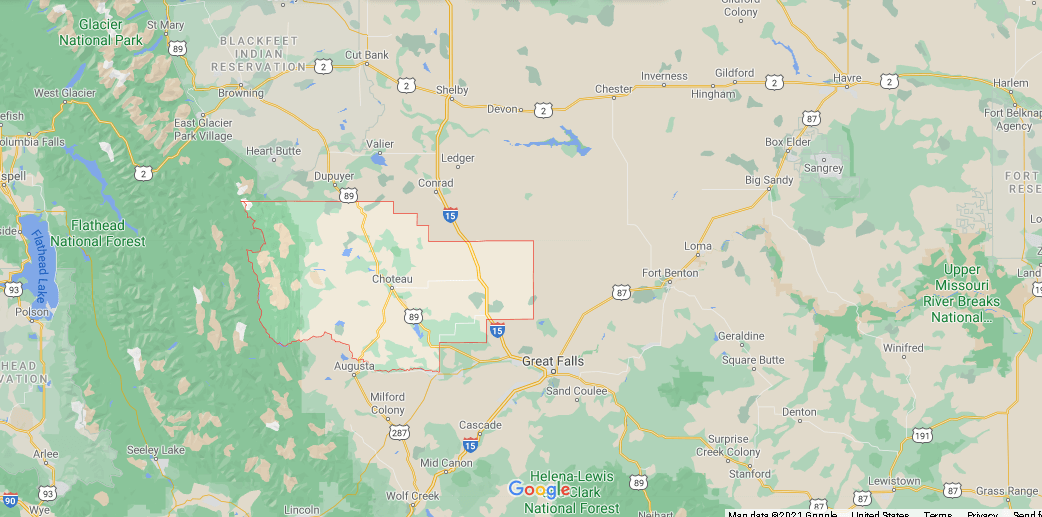 What cities are in Teton County MT