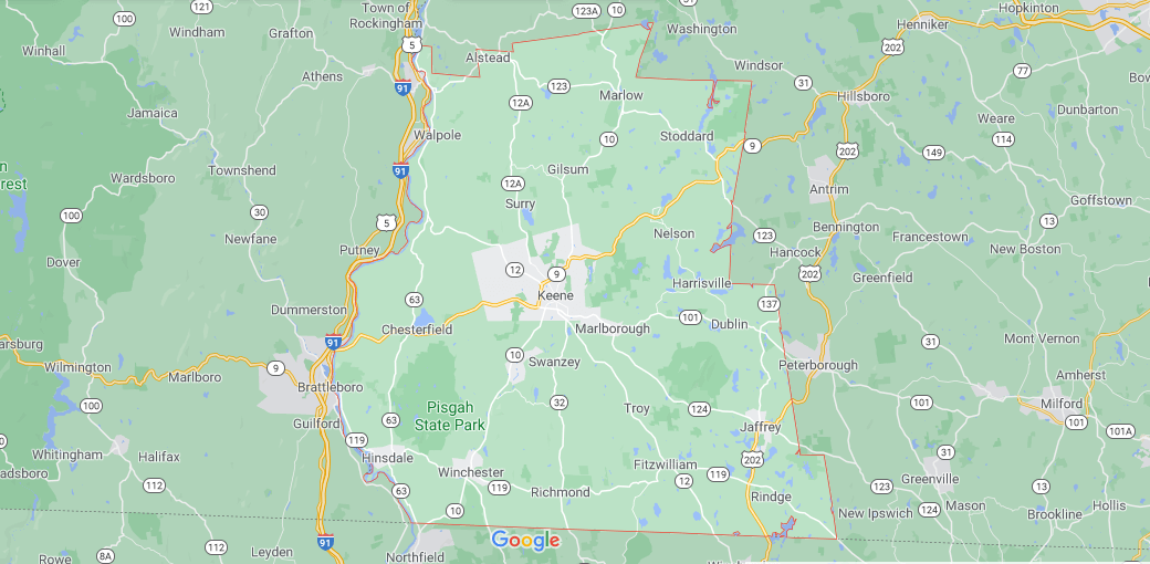 What towns make up Cheshire County NH