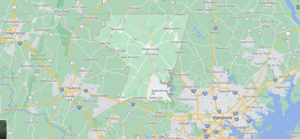 Where in Maryland is Carroll County