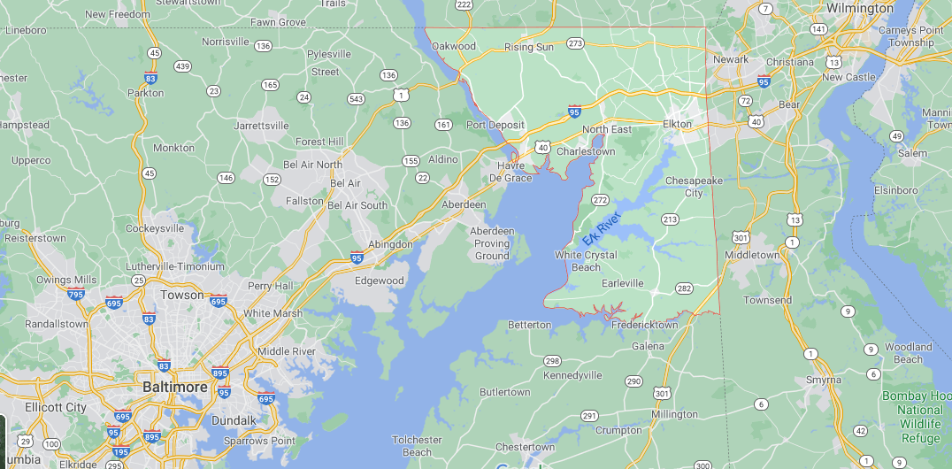 Where in Maryland is Cecil County