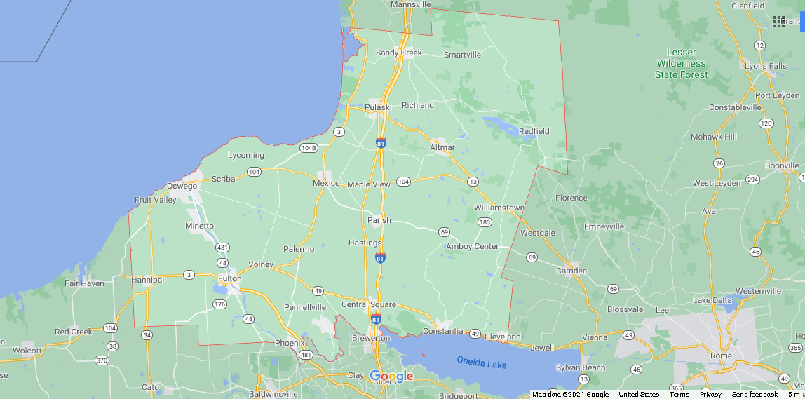 What cities are in Oswego County