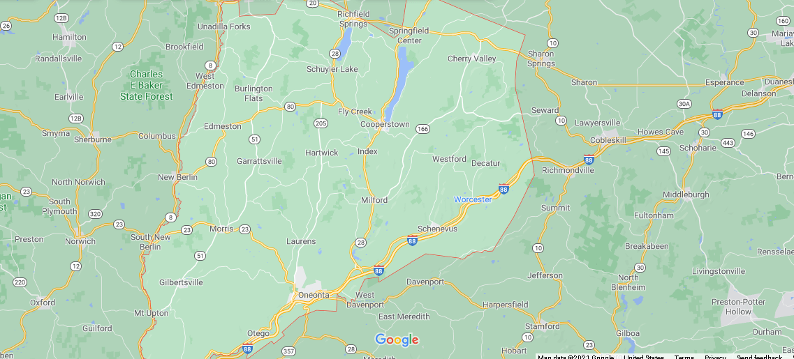 What cities are in Otsego County