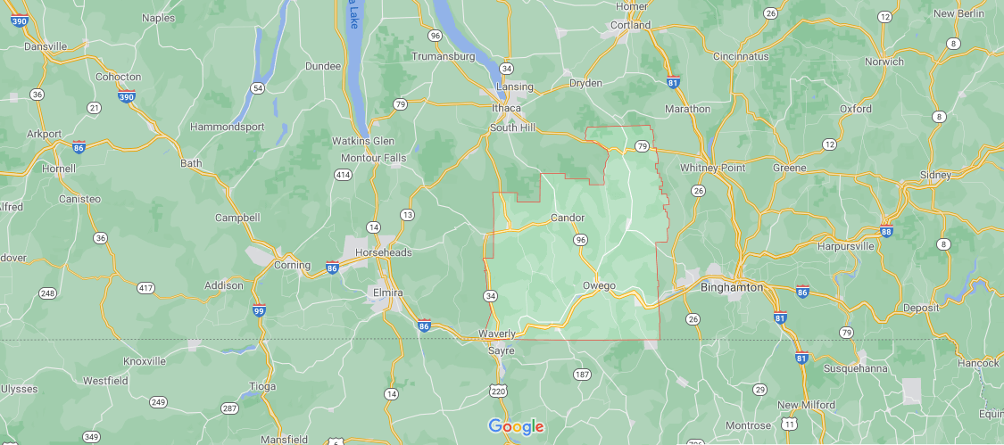 What cities are in Tioga County