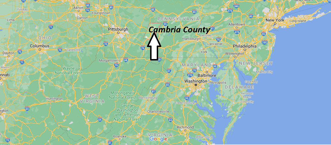 Where is Cambria County Pennsylvania