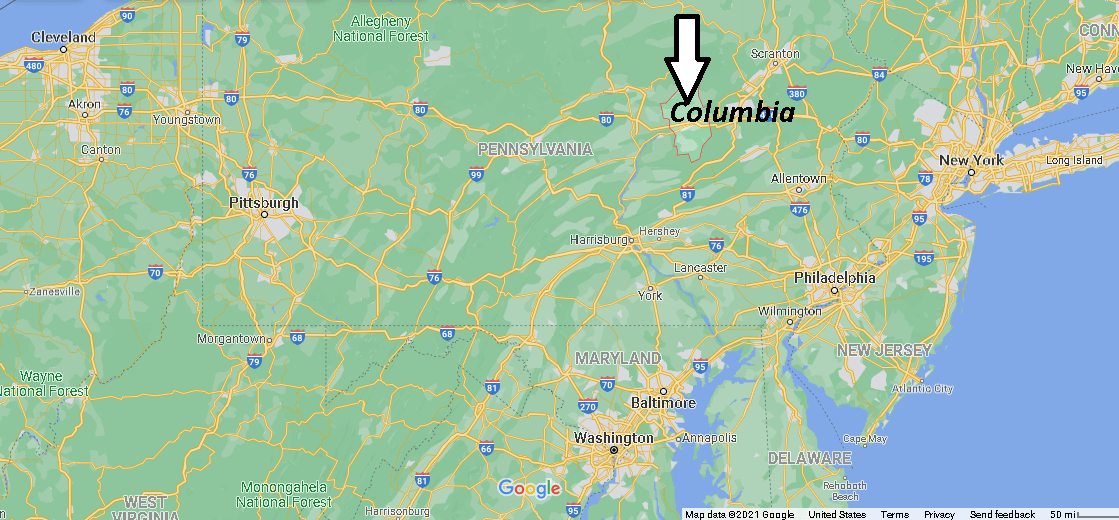 Where is Columbia County Pennsylvania