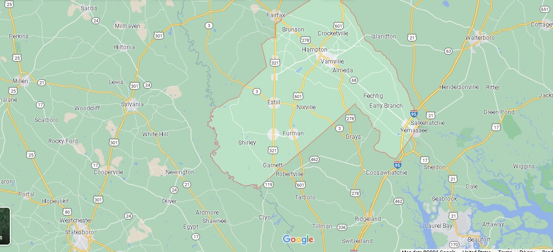 Hampton County Map
