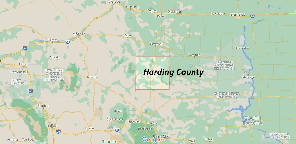 Harding County Map