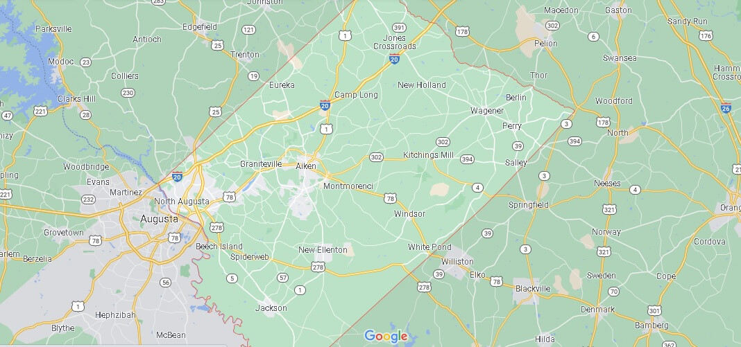 What Cities are in Aiken County