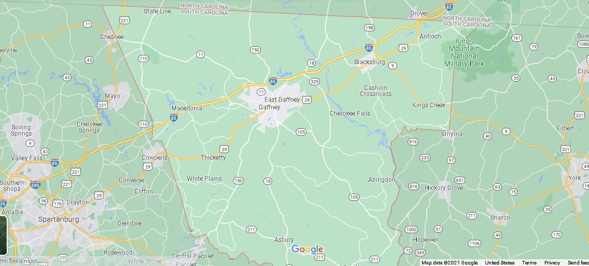 What Cities are in Cherokee County