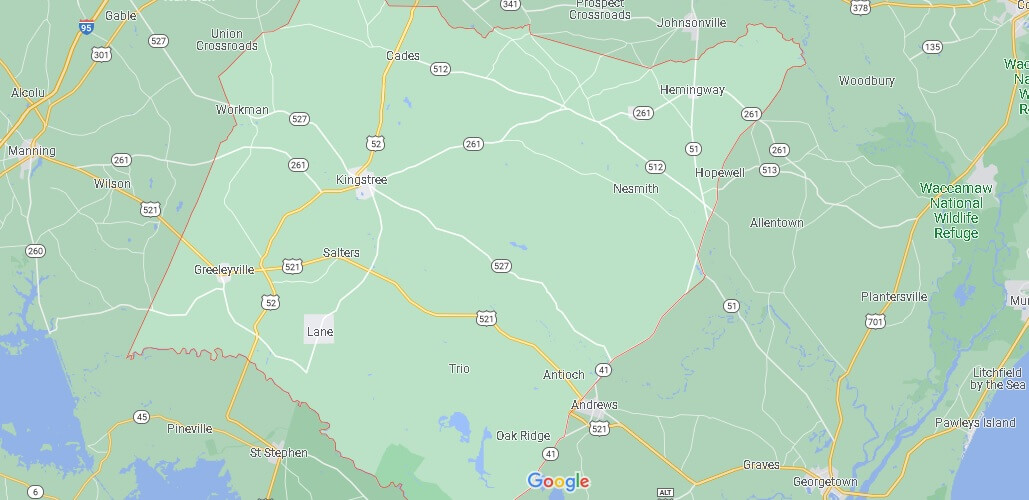 What Cities are in Williamsburg County