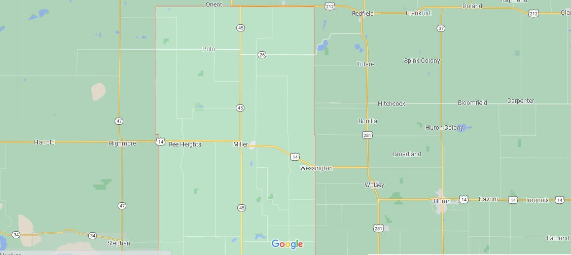 What towns are in hand County South Dakota