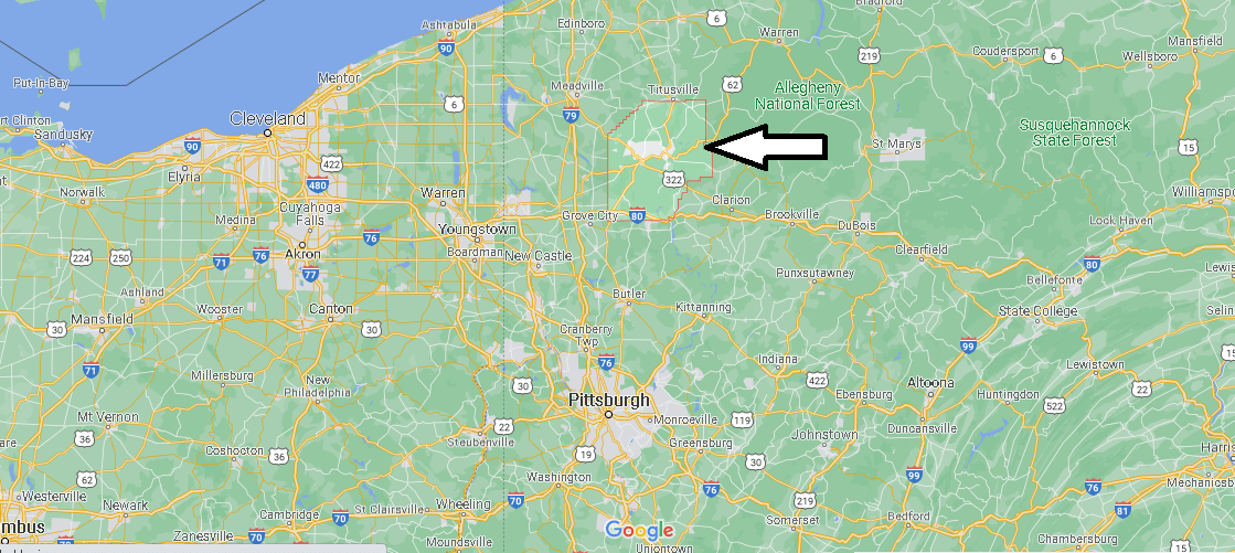 Where is Venango County Pennsylvania