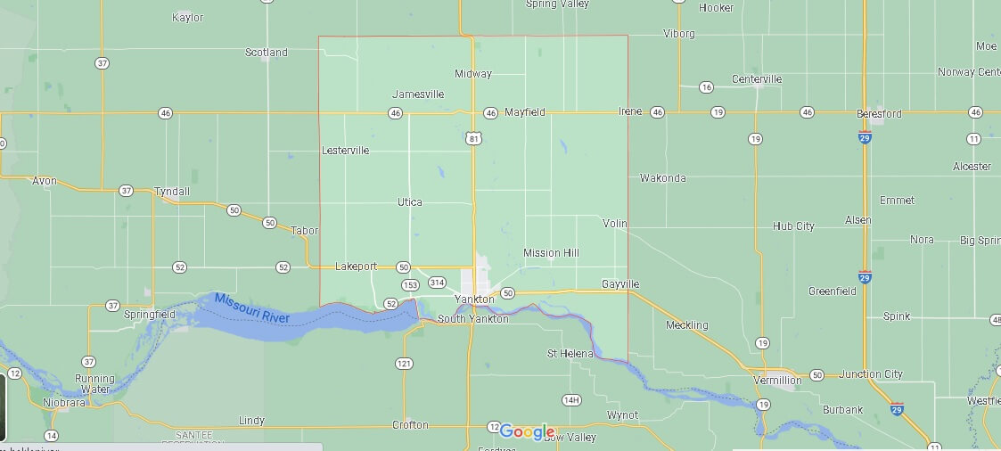 What Cities are in Yankton County