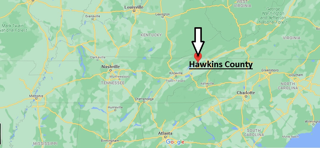Where is Hawkins County Tennessee