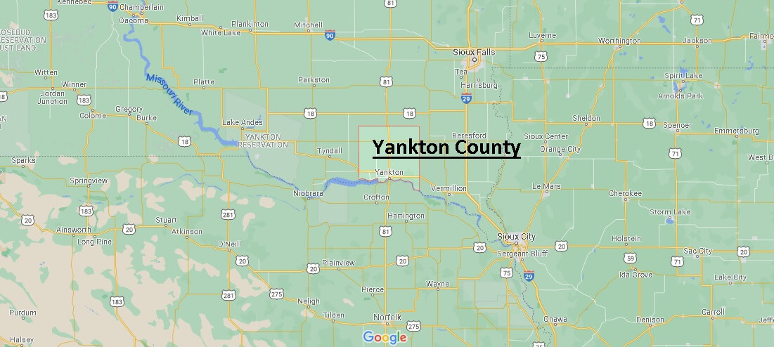 Yankton County Map