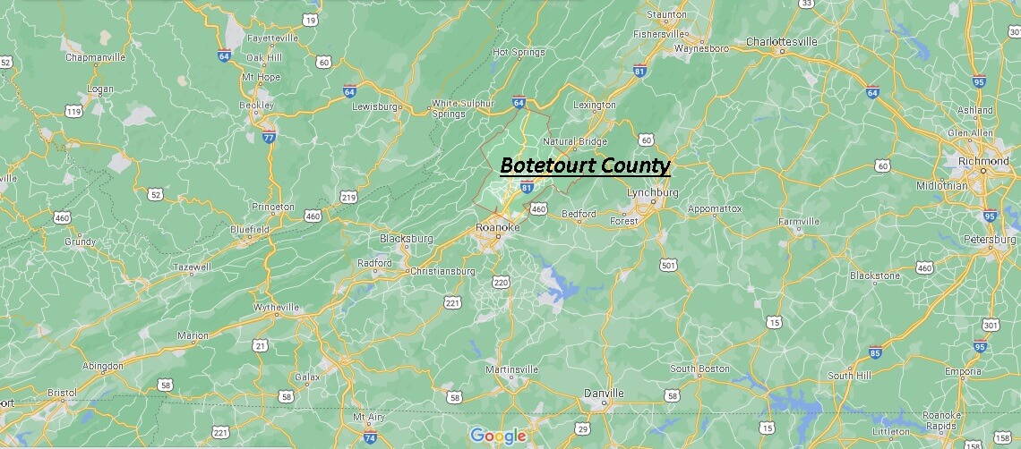 Botetourt County Map