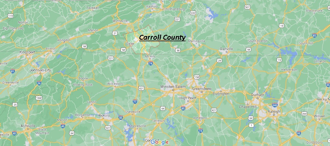 Carroll County Map