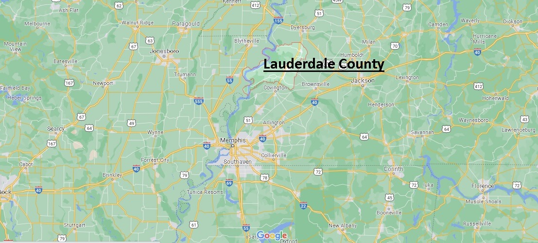 Lauderdale County Map