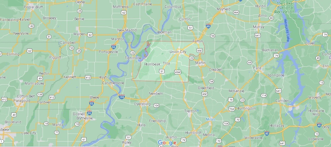 Obion County Map