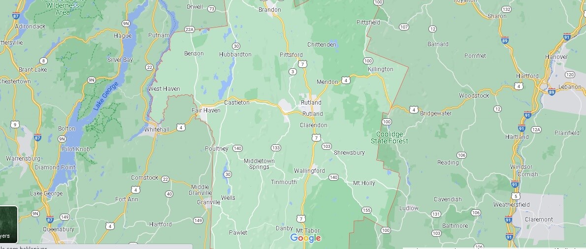 Rutland County Map