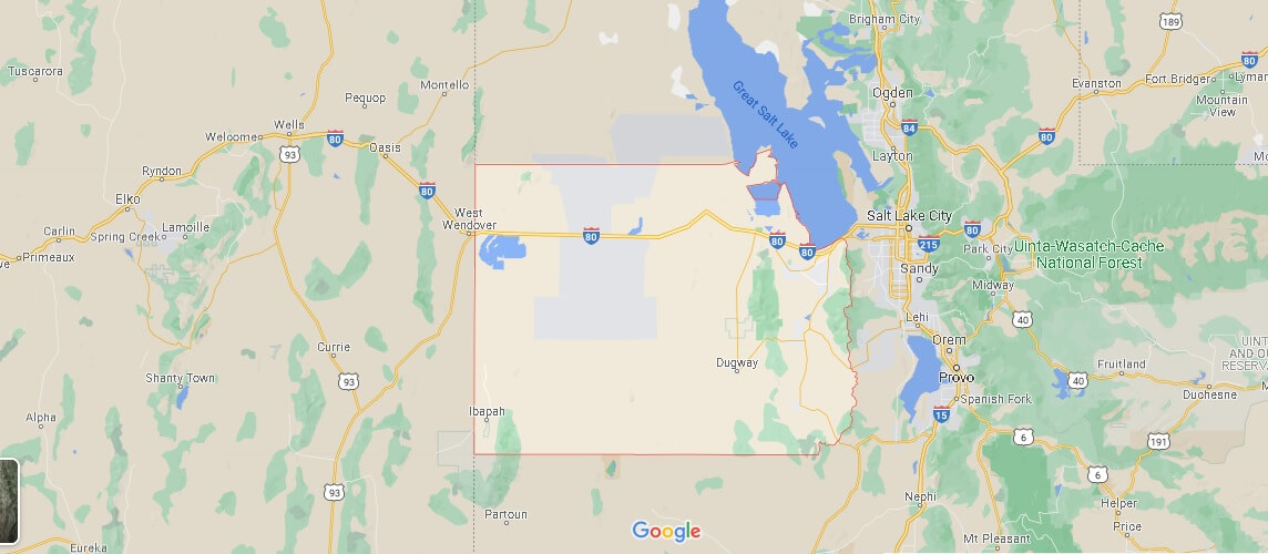 Tooele County Map
