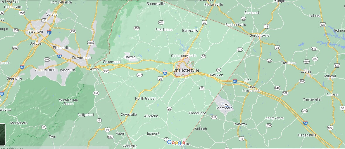What Cities are in Albemarle County