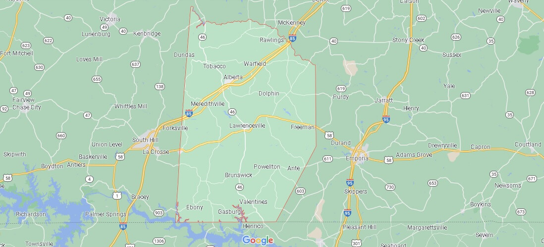 What Cities are in Brunswick County