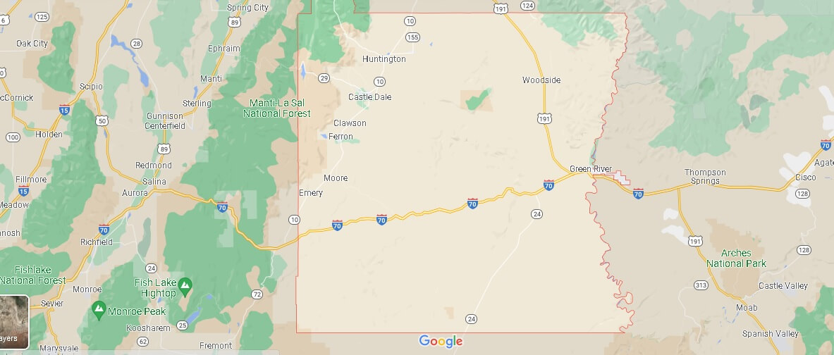 What Cities are in Emery County