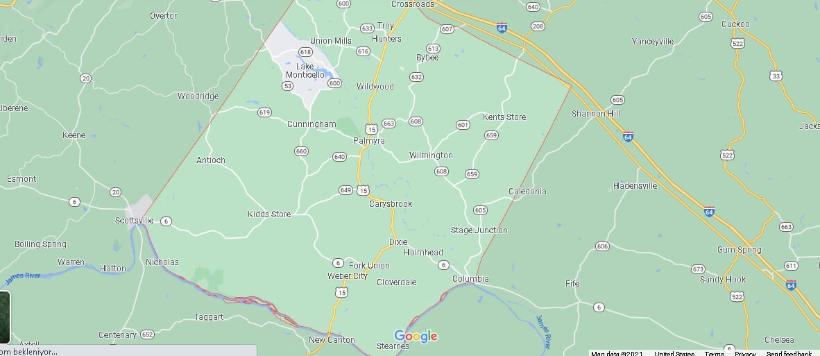 What Cities are in Fluvanna County