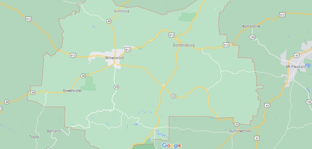 What Cities are in Lewis County