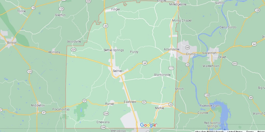What Cities are in McNairy County