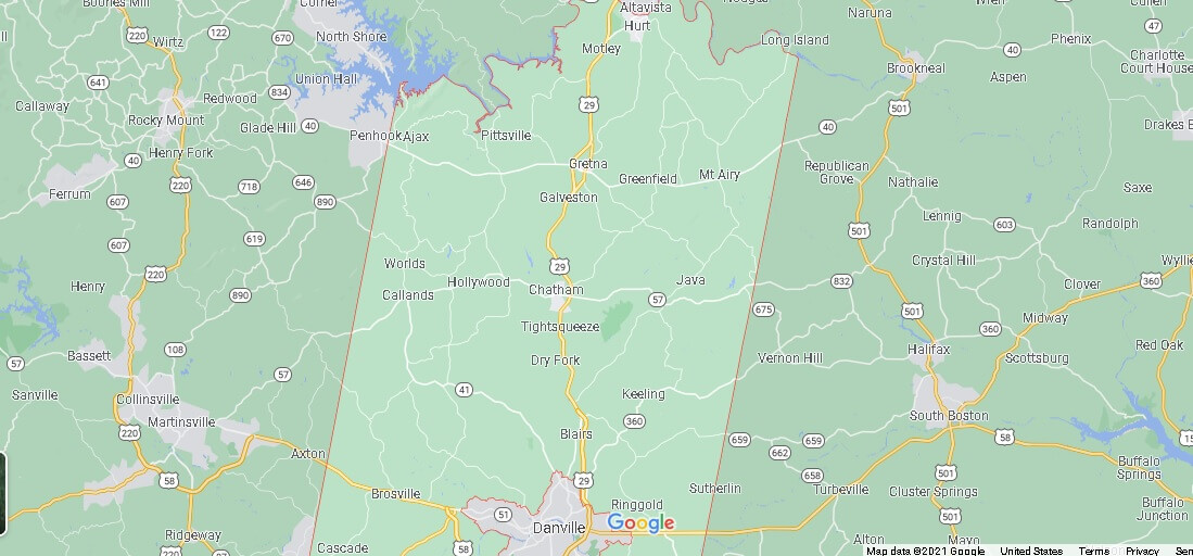 What Cities are in Pittsylvania County