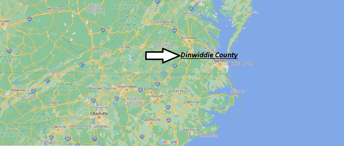 Where is Dinwiddie County Virginia
