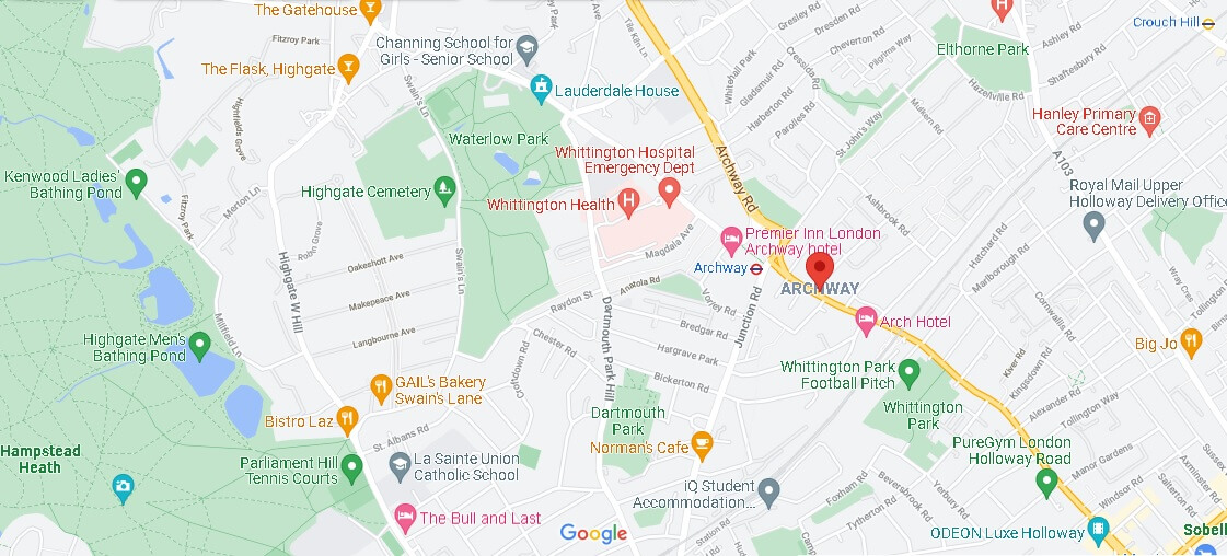 Map of Archway