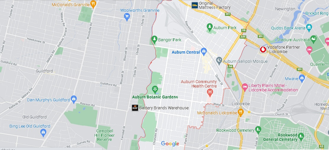 Map of Auburn