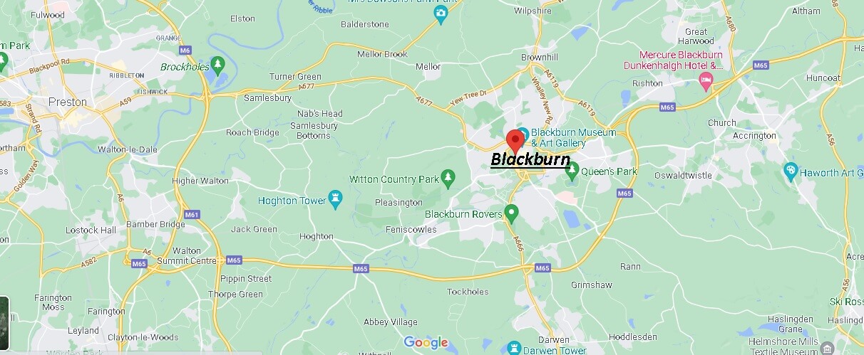 Map of Blackburn