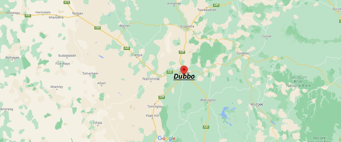 Map of Dubbo