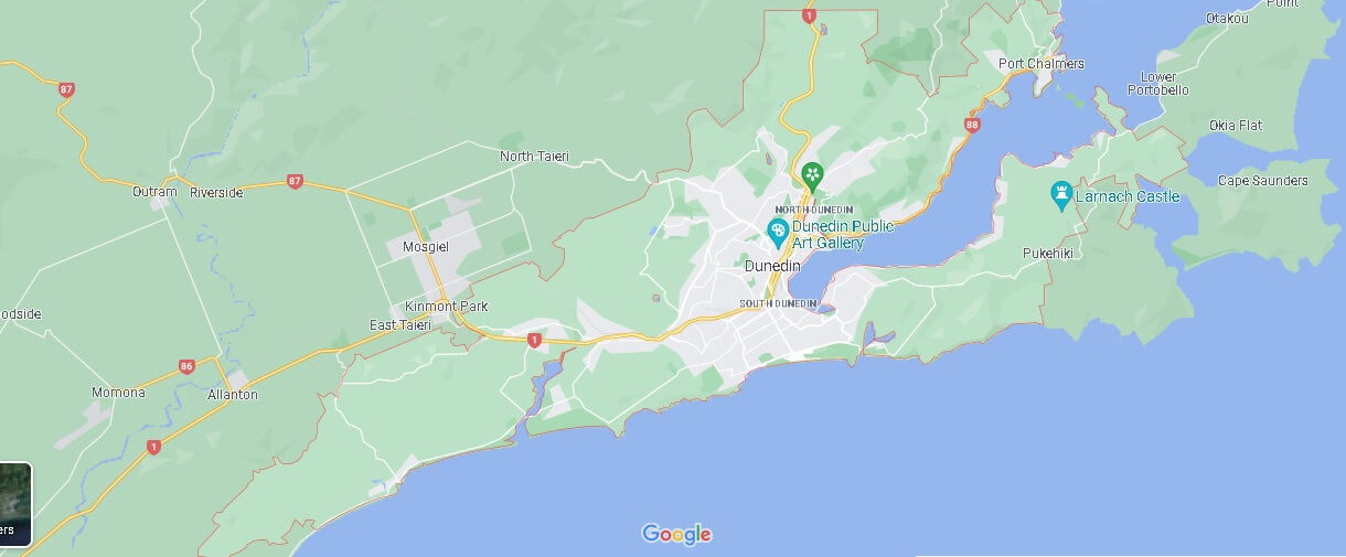 Map of Dunedin